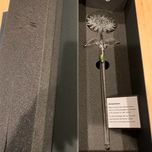 Rare Waterford Sunflower Fleurology 15" Crystal Clear Sculpted Glass In Box
